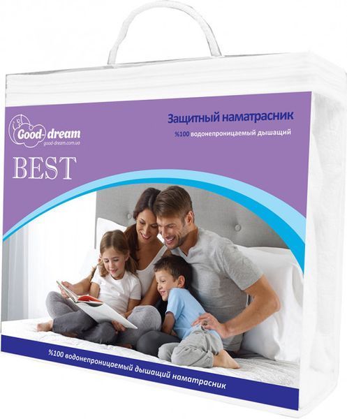 Наматрацник Good-Dream Best Водонепроникний з резинками по куткам 80х200 (GDBESTE080200) GDBESTE080200 фото