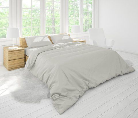 Комплект постільної білизни Good-Dream бязь Light Grey King Size (GDKGBLG220240) GDKGBLG220240 фото