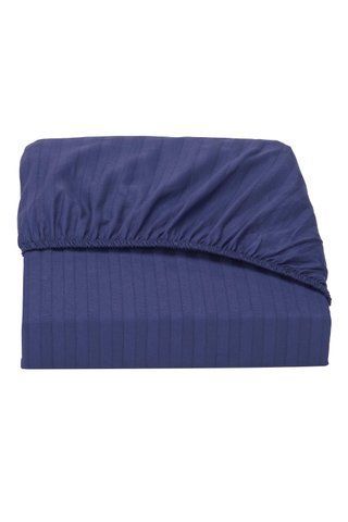 Простынь на резинке Good-Dream страйп-сатин Dark Blue 200х200 (GDSSDBSHEETF200200) GDSSDBSHEETF200200 фото